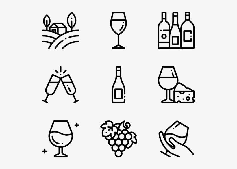 Wine - Tourism Black And White, transparent png download