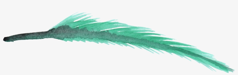 Watercolor Feathers Png Clip Download - Blue Watercolor Feather Png, transparent png download