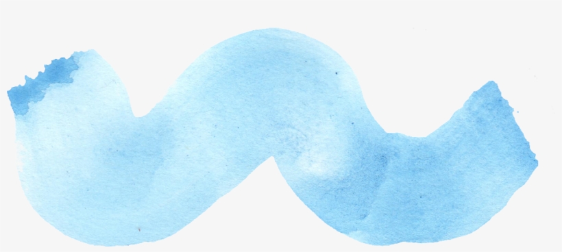 23 Blue Watercolor Brush Stroke Vol - Watercolor Painting, transparent png download