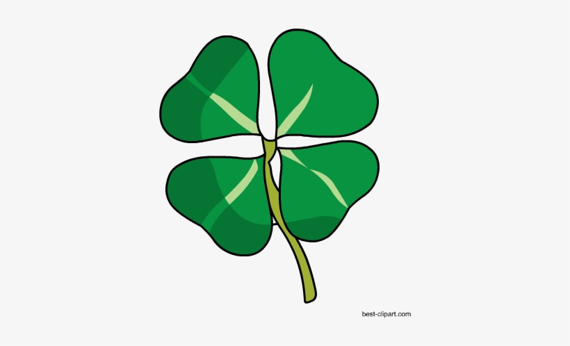 Four Leaves Clover Clip Art Image - Horseshoe, transparent png download