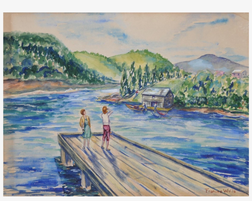 Pier Drawing Watercolor - Drawing, transparent png download