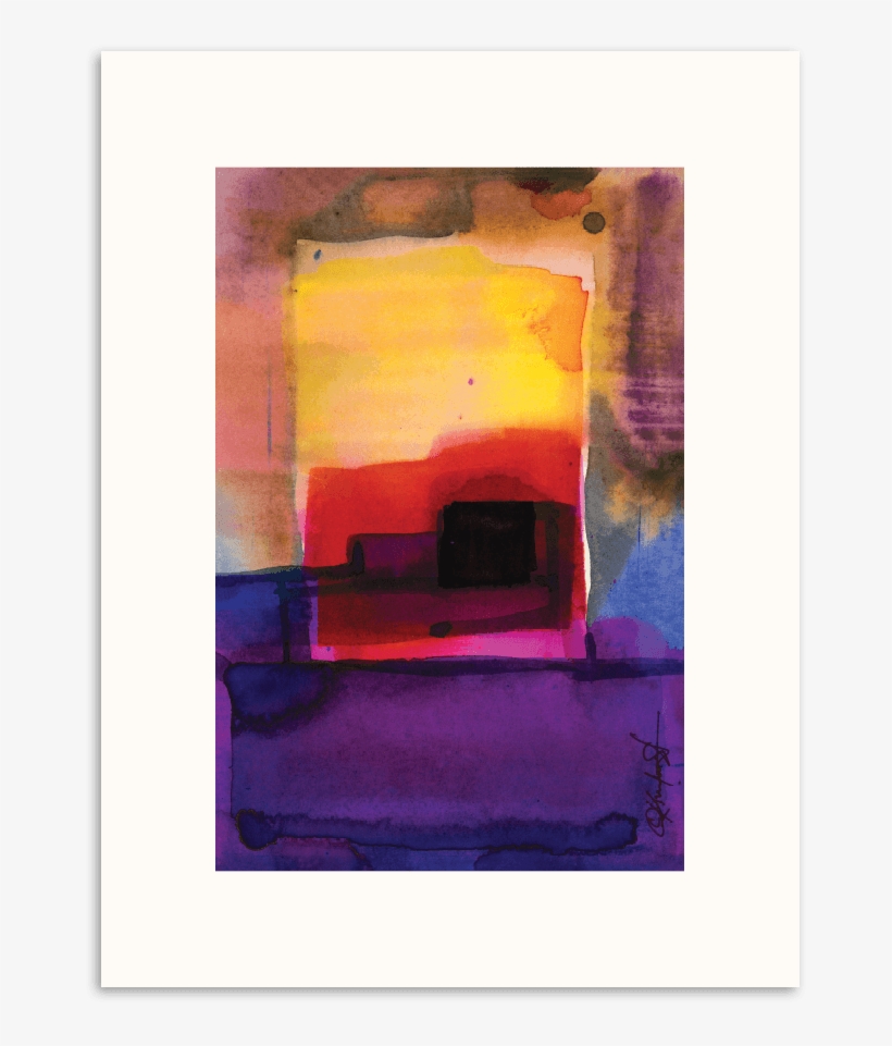 99kms P Watercolor Abstraction - Artist Lane Swiss Ski Vintage Advertisement On Wrapped, transparent png download