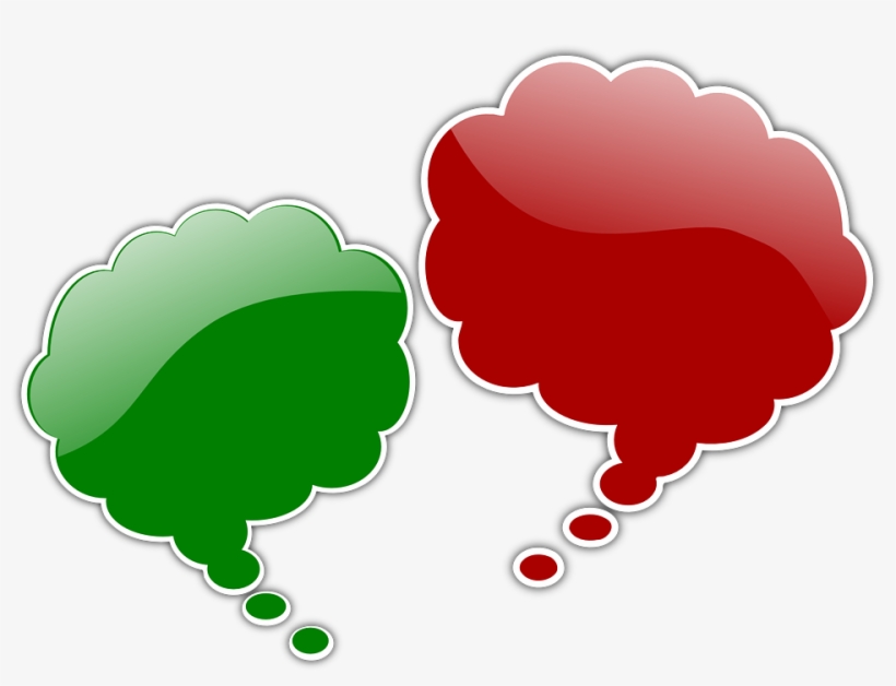 Red And Green Thought Bubble, transparent png download