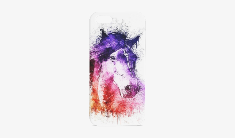 Watercolor Horse Hard Case For Iphone Se - Watercolor Horse 15" Laptop Sleeve, transparent png download