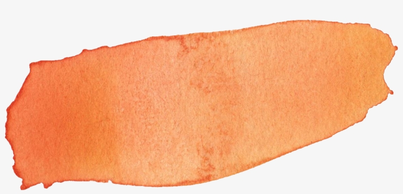 Free Download - Orange Watercolor Brush Png, transparent png download