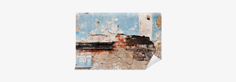 Old Crumbling Plastered Brick Wall Wall Mural • Pixers® - Wall, transparent png download