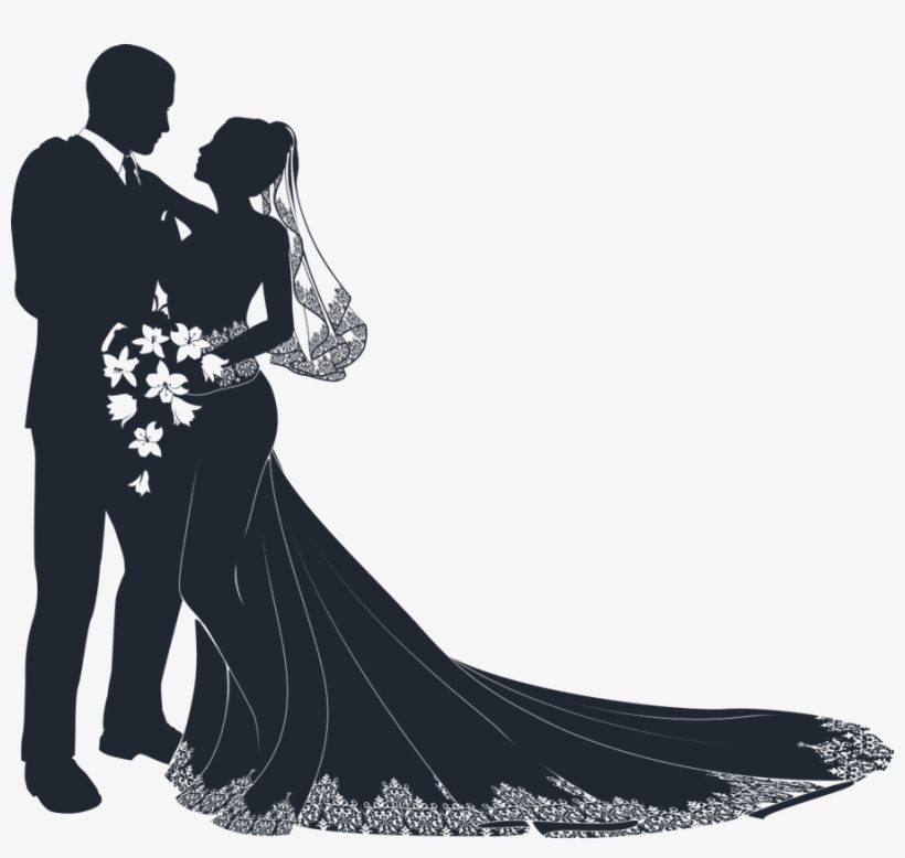 Wedding Couple Png Transparent Image - Bride And Groom Vector Png, transparent png download