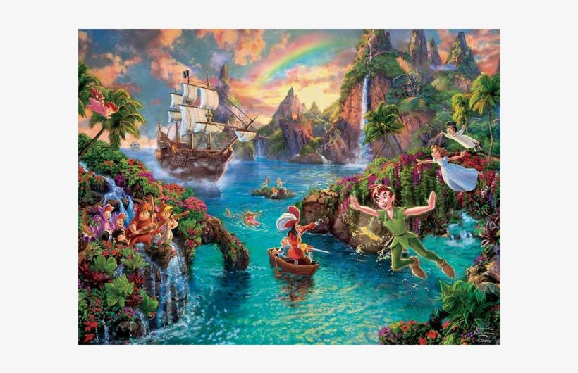 Peter Pan's Neverland - Thomas Kinkade Peter Pan's Neverland, transparent png download