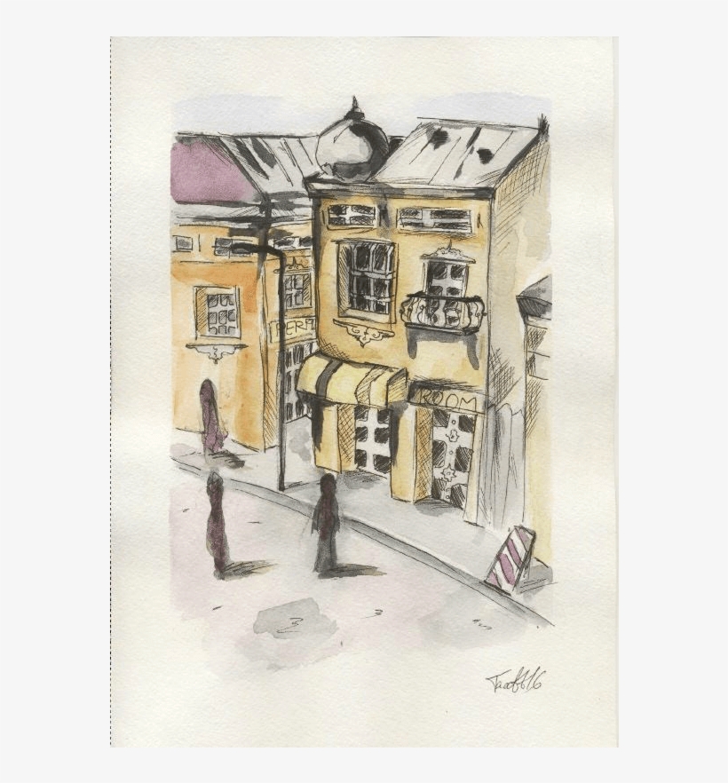 The Old Building - Watercolor Painting, transparent png download