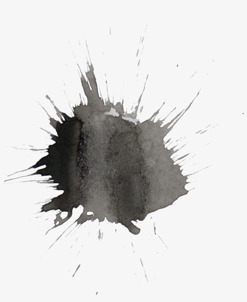 Free Download - Watercolor Black And Grey, transparent png download