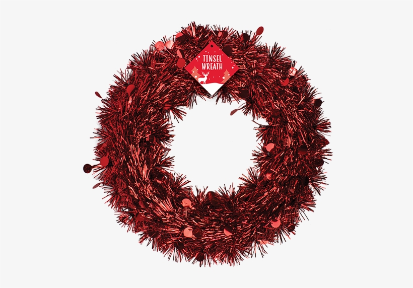 Wholesale Christmas Tinsel Wreath - Christmas Day, transparent png download