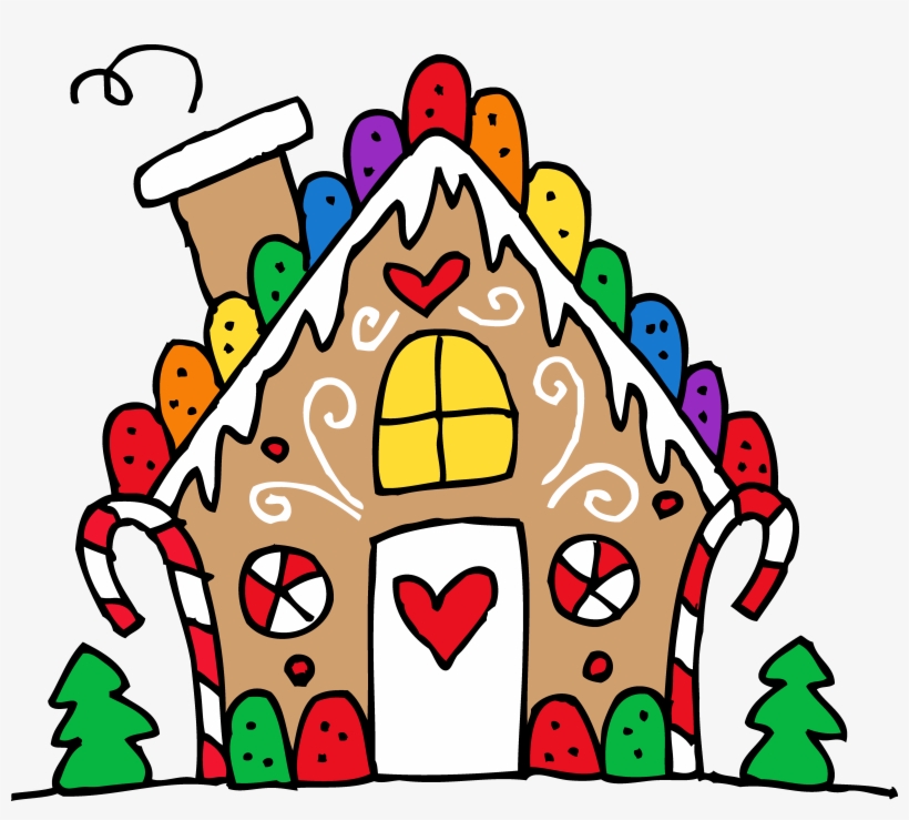 Sweets Clipart Gingerbread House Candy - Gingerbread House Clipart, transparent png download