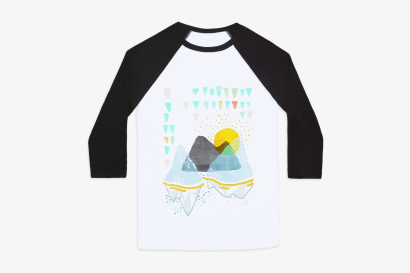 Watercolor Landscape Baseball Tee - Watch Me Click Now Watch Me Grade Grade, transparent png download