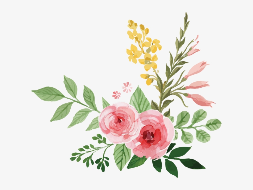Beauty El Cuaderno De Mariale Pinterest - Watercolor-rosa Rosen-blumenhallo, Das An Sie Postkarte, transparent png download