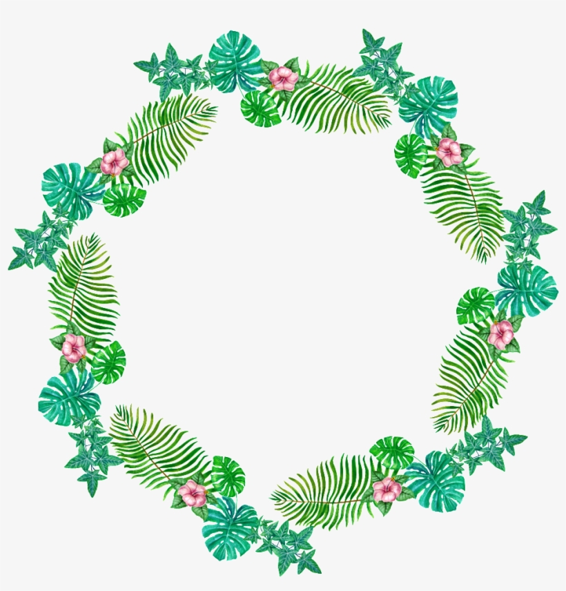 This Graphics Is Tropical Leaf Ring Png Transparent - Portable Network Graphics, transparent png download