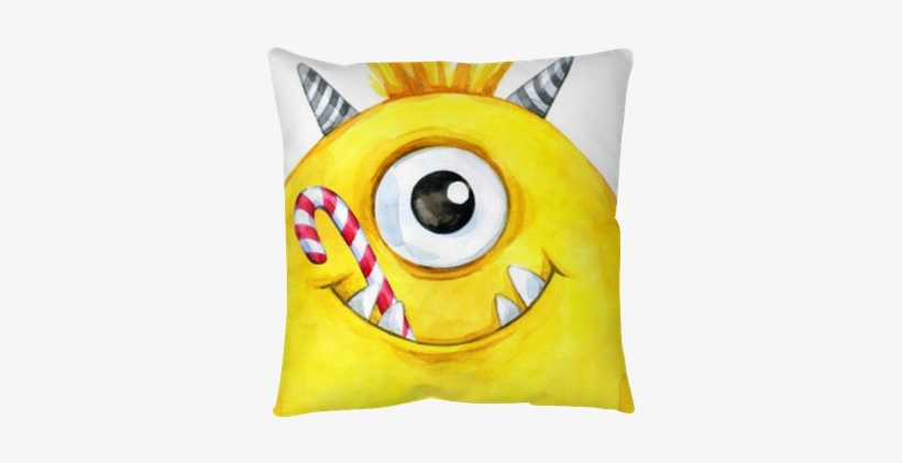 Watercolor Head Of A Monster With Sweets In The Mouth - Party, transparent png download