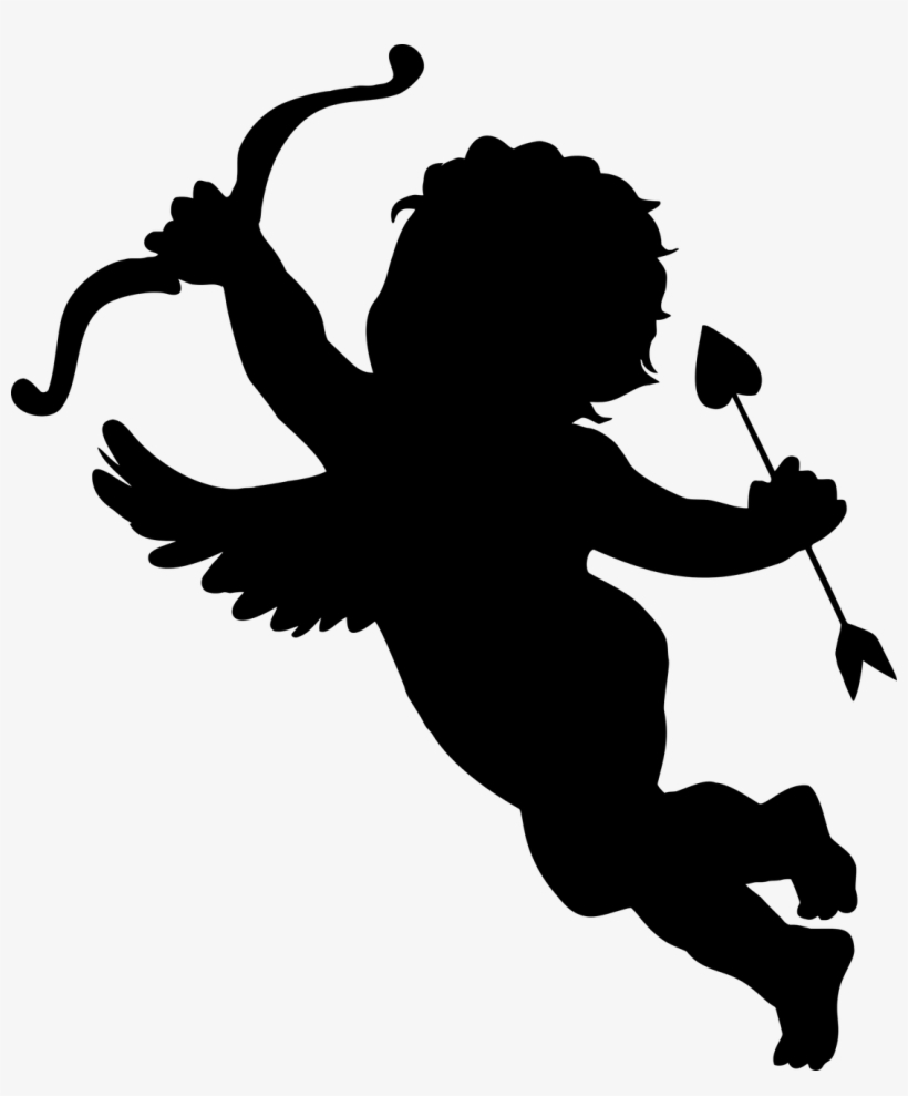 Cupid Png Image Background - Cupid Silhouette Transparent PNG