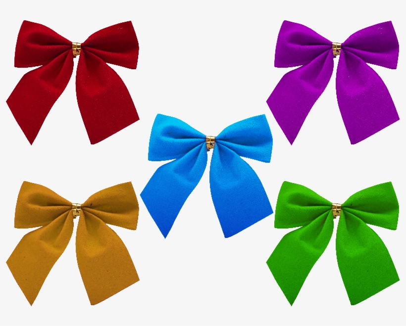 Christmas Bell With Silver Bow Png - Bow Png, transparent png download