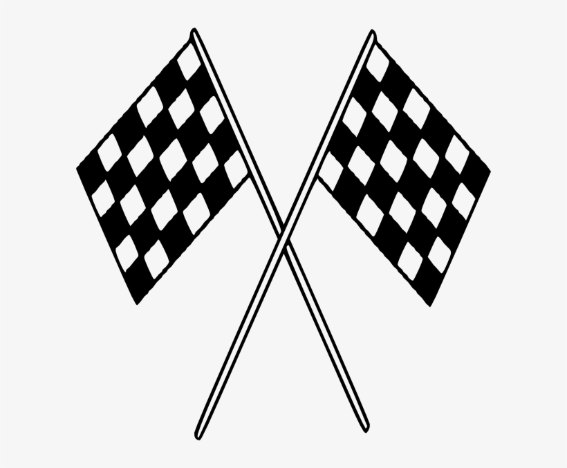 Picture Transparent Big Flags Clip Art At Clker Com - Race Clip Art, transparent png download