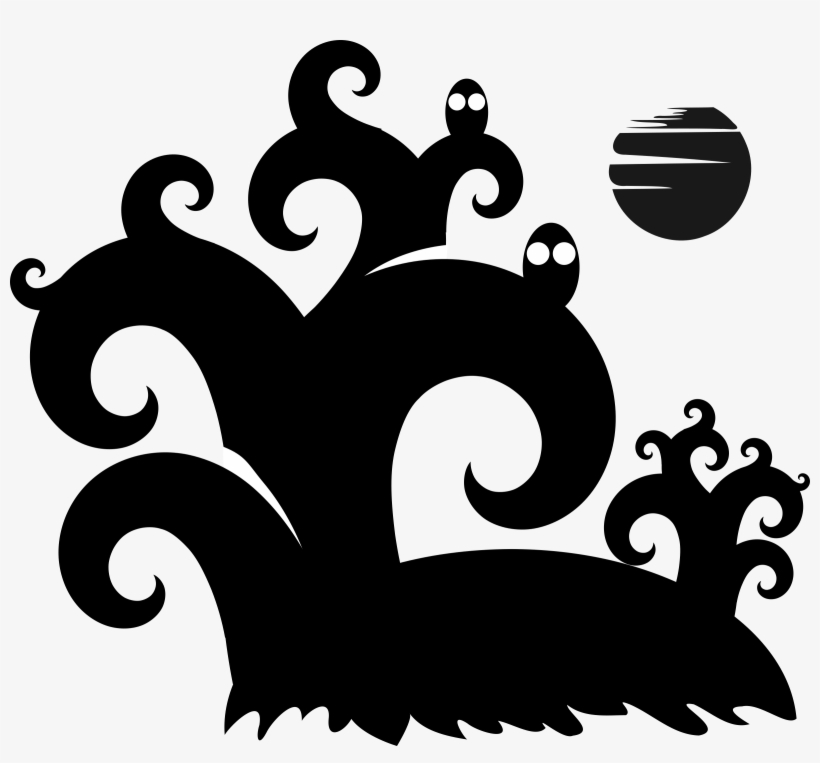 Forest Clipart Halloween - Spooky Forest Clip Art, transparent png download