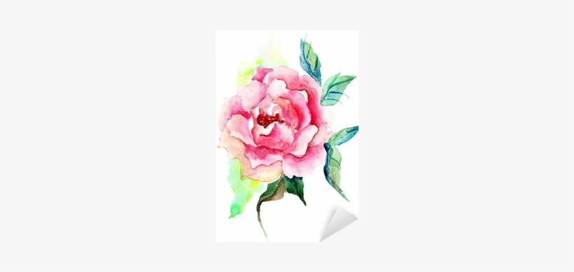 Beautiful Roses Flowers, Watercolor Painting Sticker - Watercolor Painting, transparent png download