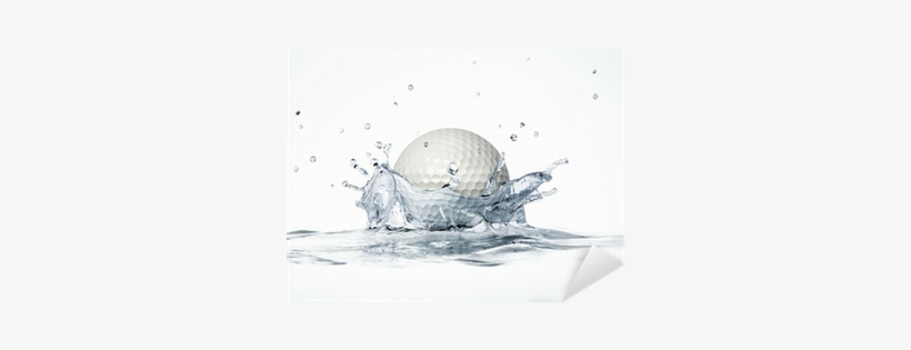 White Golf Ball Splashing Into Water - Golf Ball, transparent png download