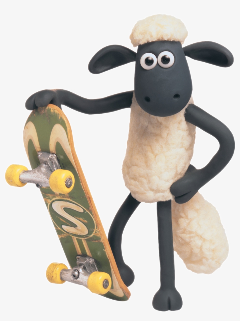 Shaun The Sheep - Shaun The Sheep Skateboard, transparent png download