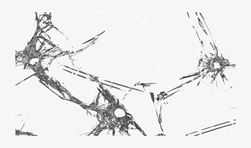 Bullet Hole Glass - Drawing, transparent png download