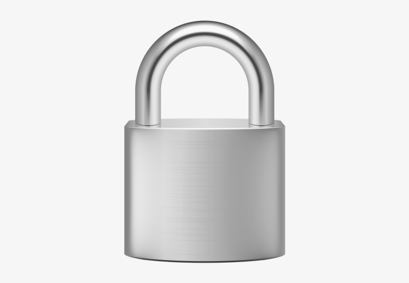 Closed Lock Png Clip Art - Silver, transparent png download
