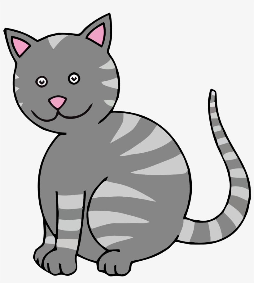 Gray Color Cat Clipart Png - Cat Clipart Png, transparent png download
