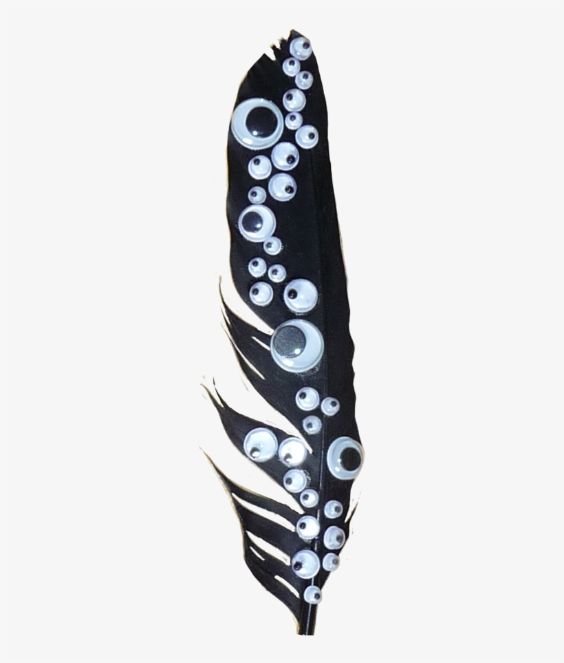 Acrylic And Googly Eyes On Feather - Tool, transparent png download