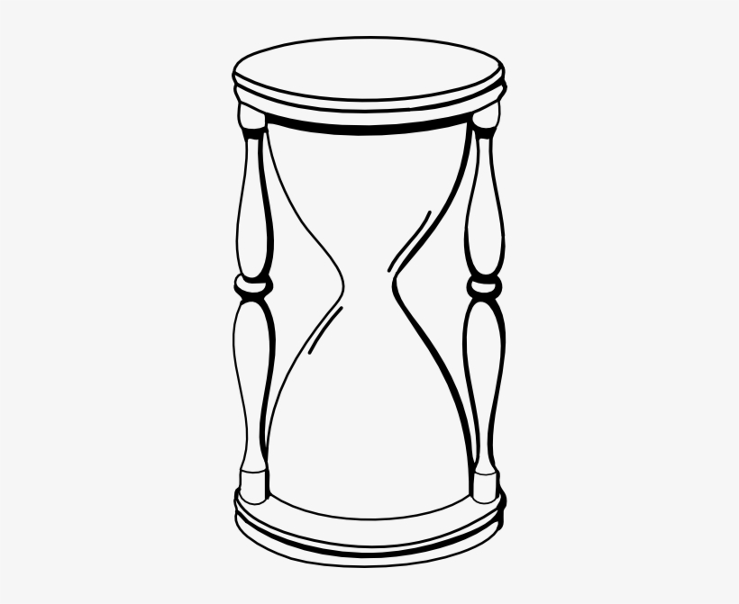 Hourglass Clip Art - Hour Glass Black And White, transparent png download