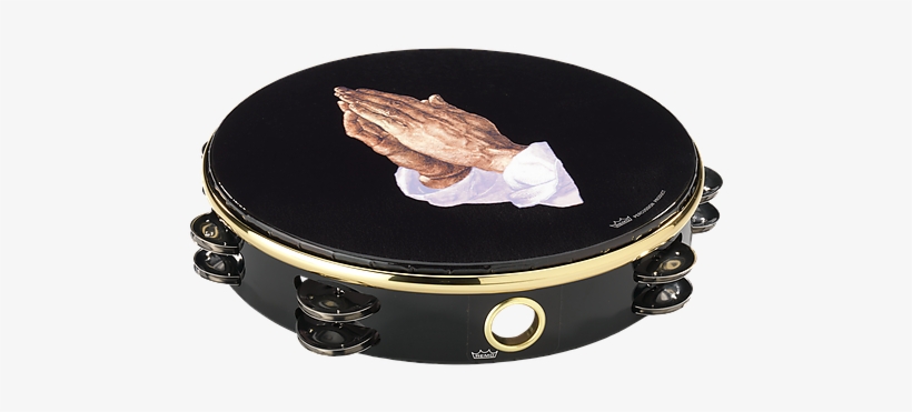 Remo 10" Double Row Tambourine, Praying Hands - Tambourine With Praying Hands, transparent png download