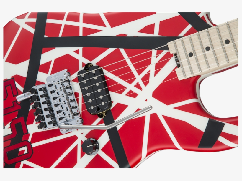 Evh Striped - Evh Striped Series 5150 Electric Guitar - Red/black/white, transparent png download