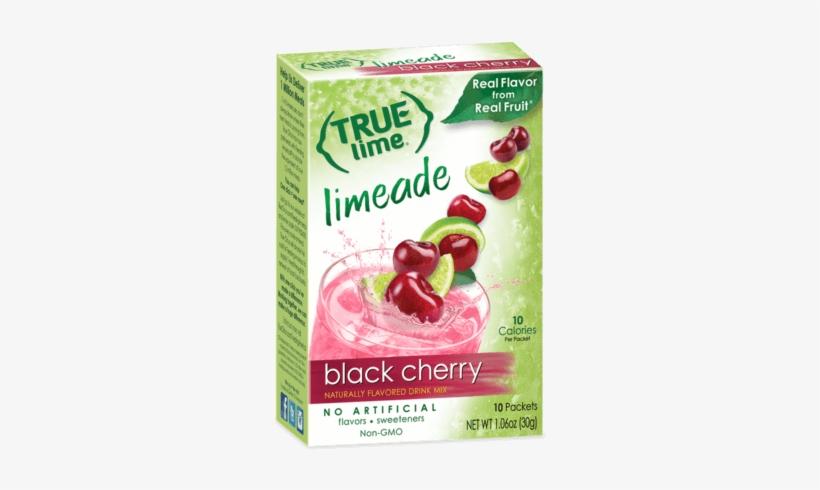 True Lime Black Cherry Limeade Box - True Lime Limeade Stick Pack Black Cherry 10 Count, transparent png download
