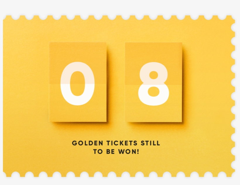Golden Ticket - “ - Number, transparent png download