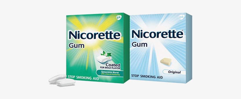 Nicorette Gum Packages In Original And Mint Flavors - Nicorette Gum, transparent png download