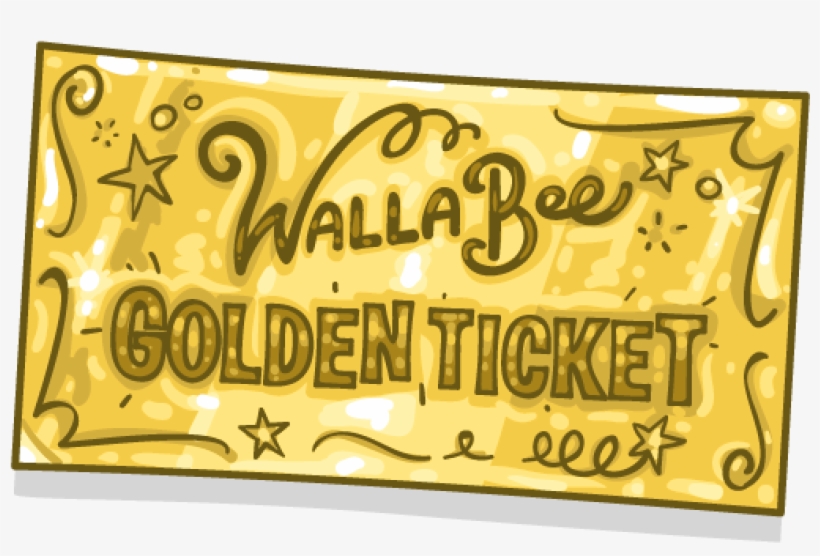 Golden Ticket - Sign, transparent png download
