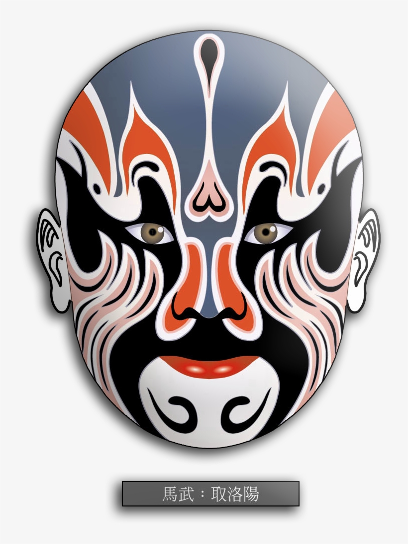Beijing Opera Masks Quluoyang Mawu Mask - Chinese Opera Mask Png, transparent png download