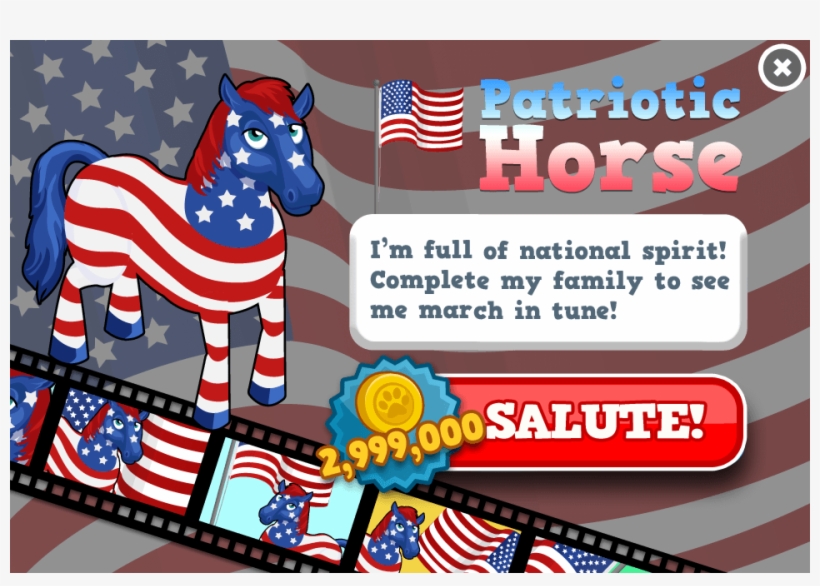 Patriotic Horse Animators Modal - Horse, transparent png download