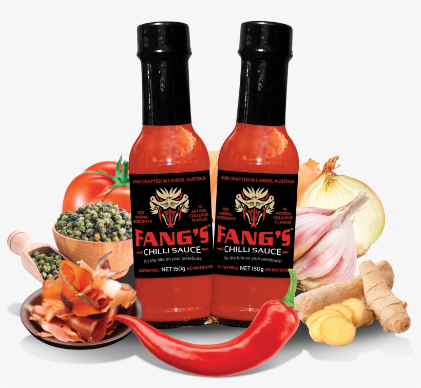 2 Bottles Of Fang's Chilli Sauce - Chilli Sauce Bottle, transparent png download