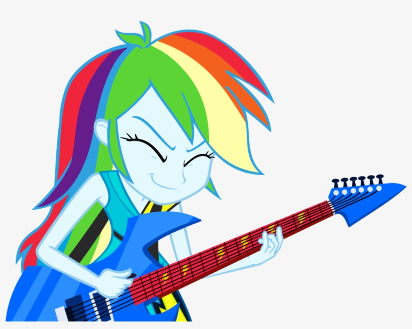 Rainbow Dash Playing Guitar Vector By Greenmachine987 - Rainbow Dash, transparent png download