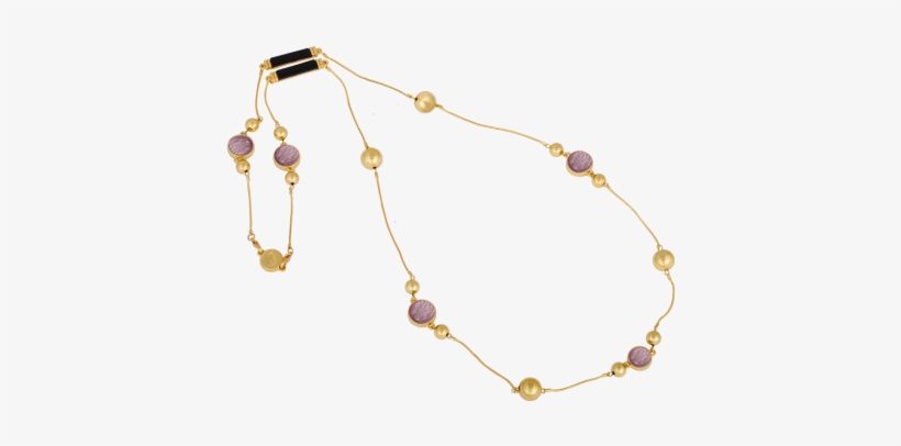 Moon Necklace Iconic Gold/sparkle Pink » - Silver, transparent png download