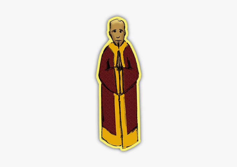 Monk Small Bumper Sticker - Religion, transparent png download