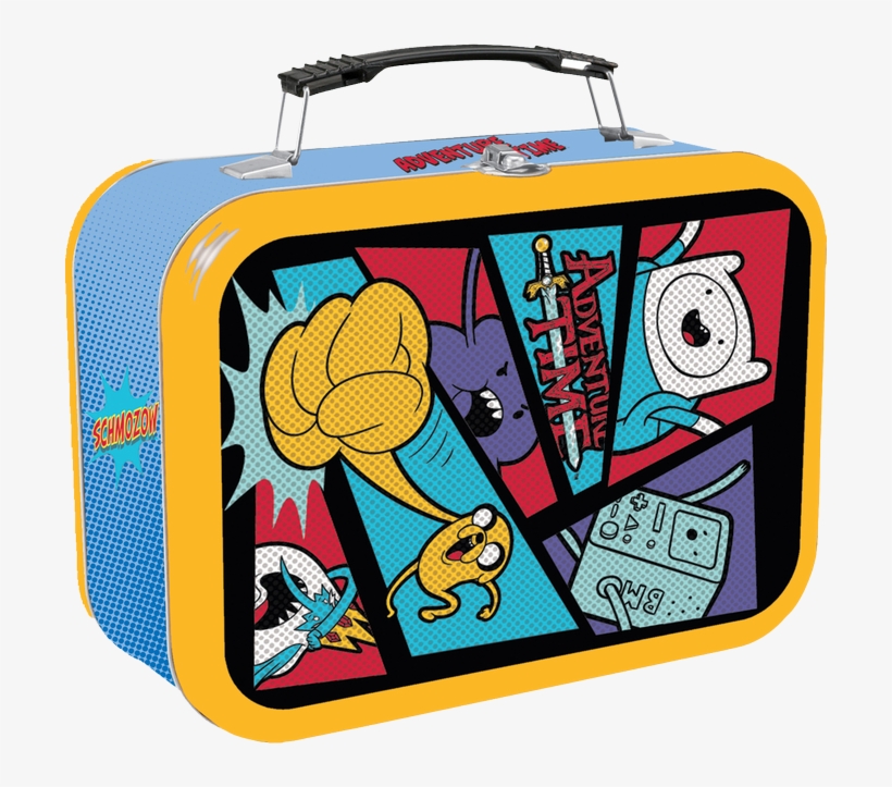 Comic Book Halftone Tin Lunchbox - Cartoon Network Framed Adventure Time With Dots, Fleece,, transparent png download