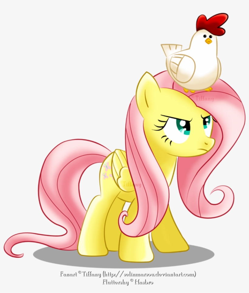 Selinmarsou, Chicken, Fluttershy, Safe, Solo - Cartoon, transparent png download