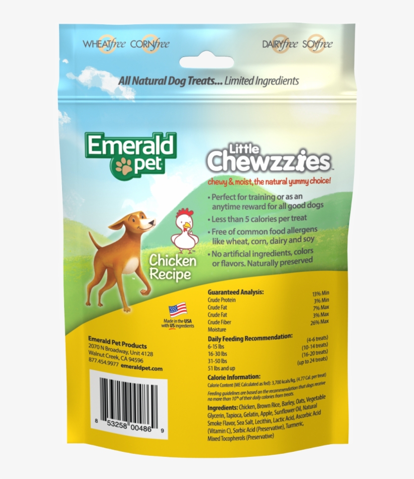 Emerald Pet Little Chewzzies Chicken Recipe Dog Treats - Emerald Pet Products Inc Smart N Tasty Little Chewzzies, transparent png download