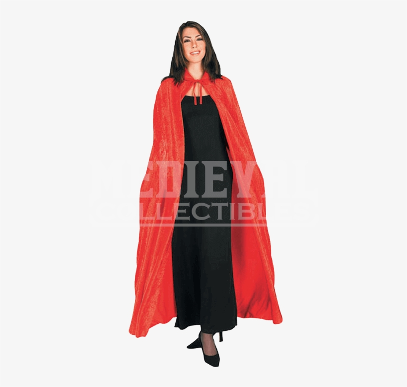 Full Length Red Velvet Costume Cape - Rubies Red Velvet Cape Costume Accessory, transparent png download