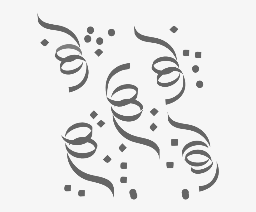 Jpg Royalty Free Stock Clip Art At Clker Com Vector - Confetti Clip Art Black And White, transparent png download