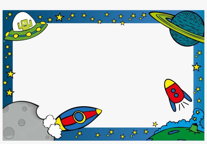 Marcos Para Hojas De - Space Theme Border, transparent png download